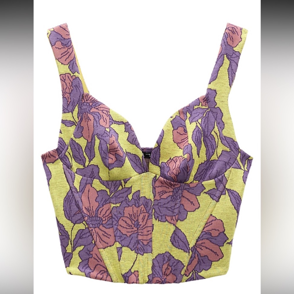 Jacquard Lilac Tank Top Zara